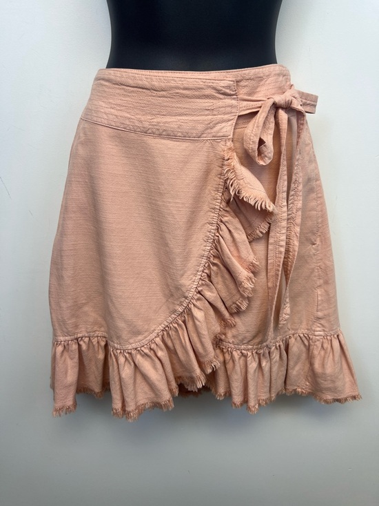 Free People Dresses & Skirts - Anthropologie Pilcro Women's Chic Flirty Peach Nettie Ruffle Tie Skirt Size XSP